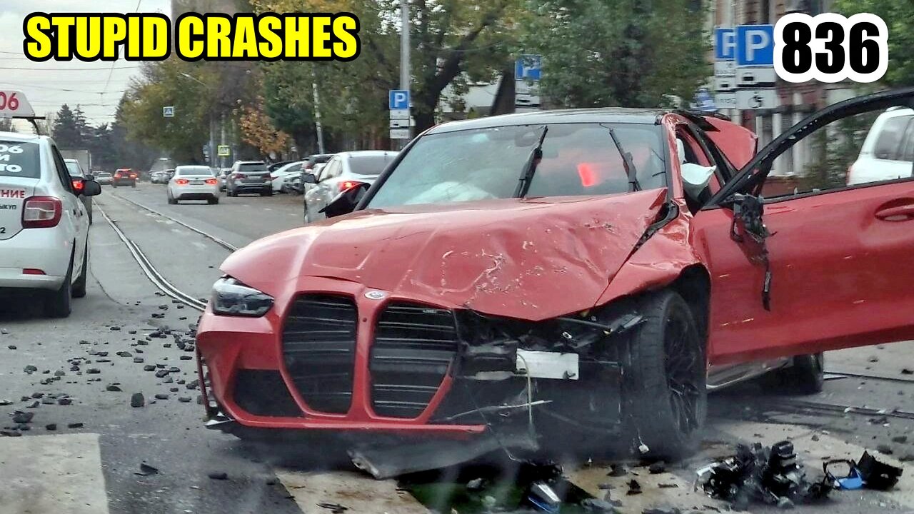 Stupid crashes 836 November 2023 car crash compilation