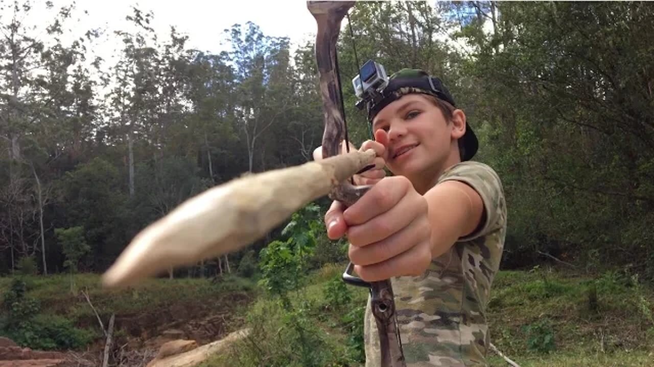 Bowfishing HUGE Catfish - Catch n Cook!