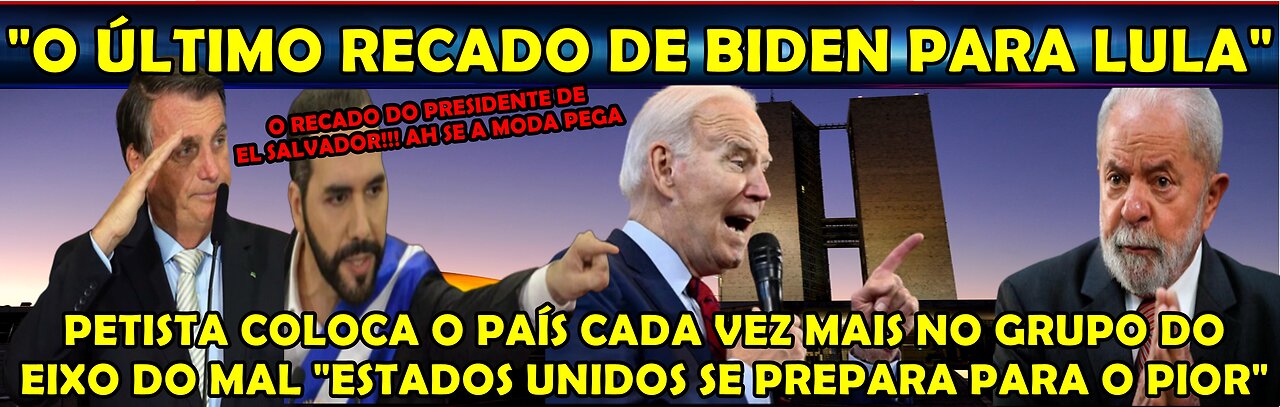 URGENTE BOLSONARO ALERTA “LULA CADA VEZ MAIS NO EIXO DO MAL CHINA E RÚSSIA” BIDEN DÁ O ÚLTIMO RECADO