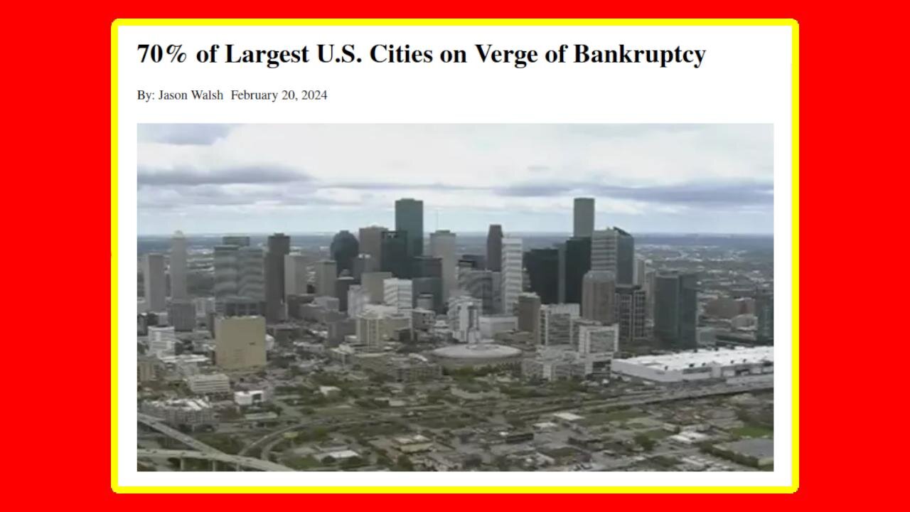 WOW, Are 70% of American Cities Really Bankrupt