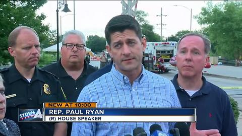 House Speaker Paul Ryan assessed flooding in his district