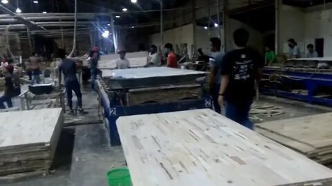 Barecore Proses Pengepresan Kayu