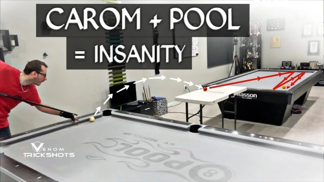 CAROM + POOL = INSANITY!!!! - @Venom Trickshots