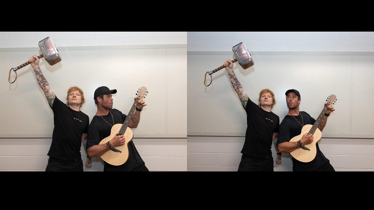 Watch Chris Hemsworth and Ed Sheeran Trade Tools in Hilarious Exchange!