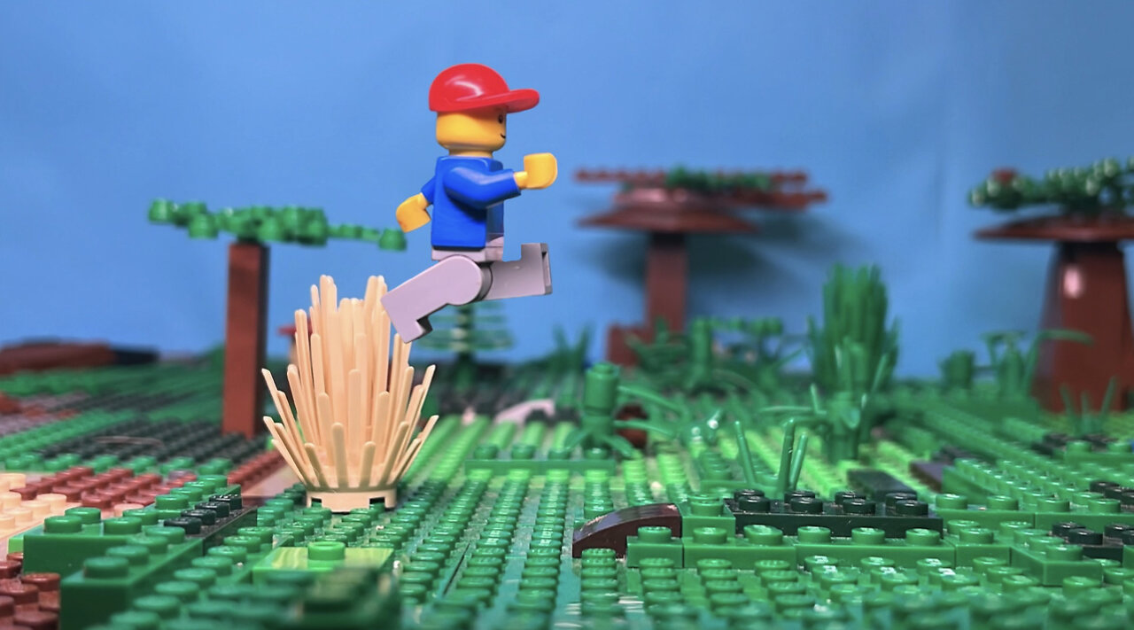 Five LEGO Stop Motion Jumps Shown Frame-by-Frame