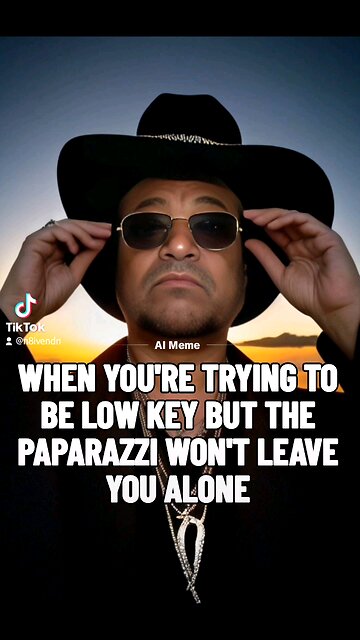 When you're trying to remain low key but the paparazzi won't leave you alone...