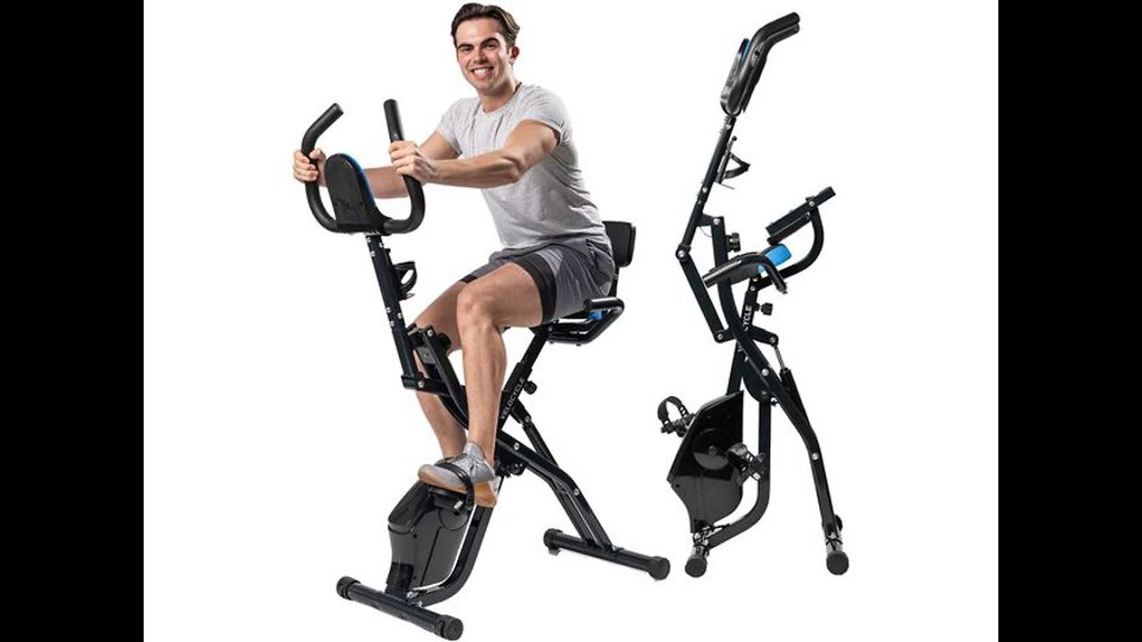 Sponsored Ad - Exercise Bike-Indoor Cycling Stationary Bike Folding Magnetic Upright Bike Recum...