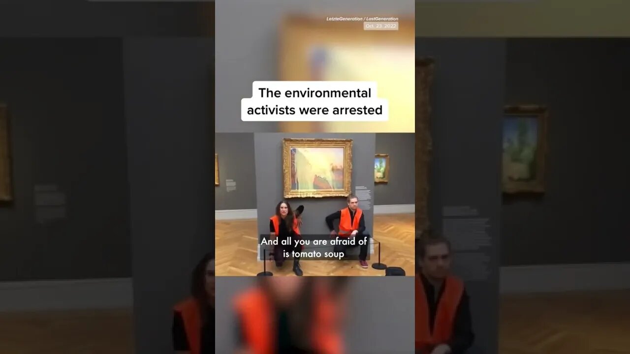 Police arrested a pair of #German environmental activists who threw mashed over 10M