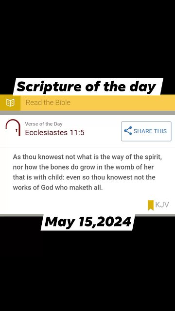 05/15/24 Scripture of the day