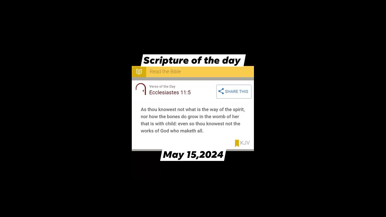 05/15/24 Scripture of the day