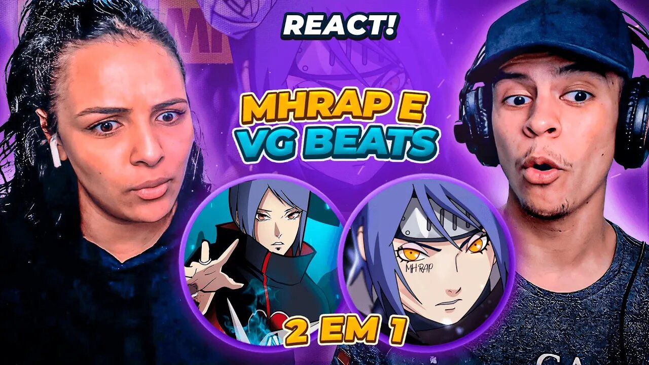 (2 em 1) | MHRap e VG Beats | Tipo Konan e Seu Jeito Konan | [ React Rap Nerd ] ❤️