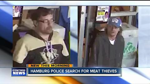 Police want to talk to men about stolen steaks