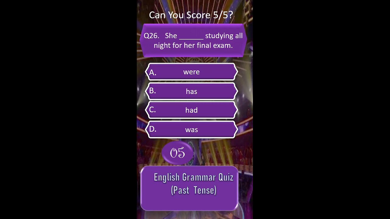 English Grammar Quiz Past Tense