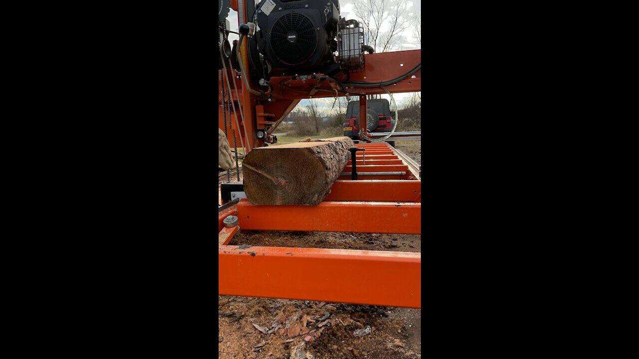 Milling Larch with The Woodmizer LT15 Wide Time-lapse