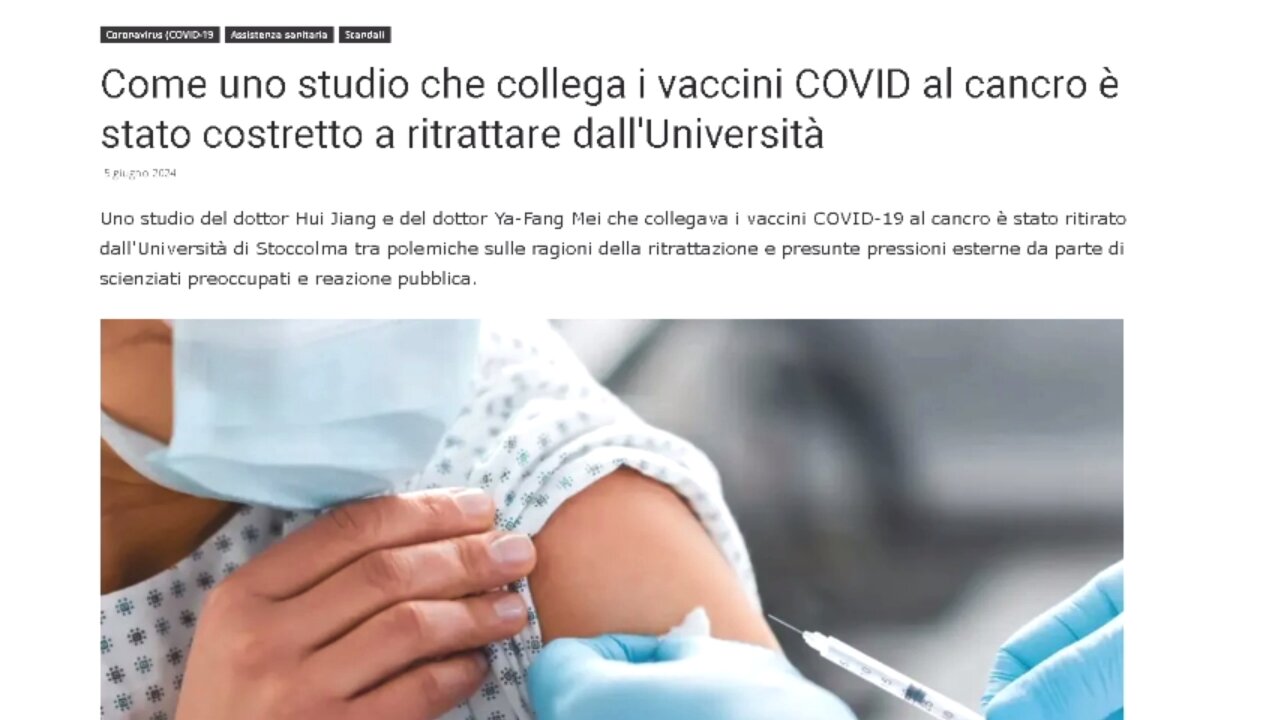 Vaccini & Cancro - Dati e Studi ritirati forzatamente