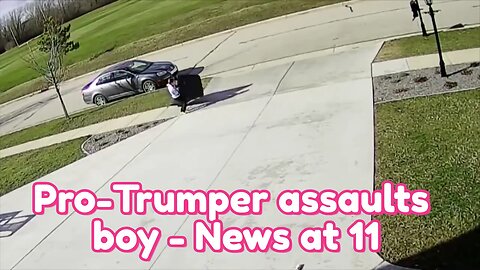 Pro-Trump assaults young boy ! News at 11