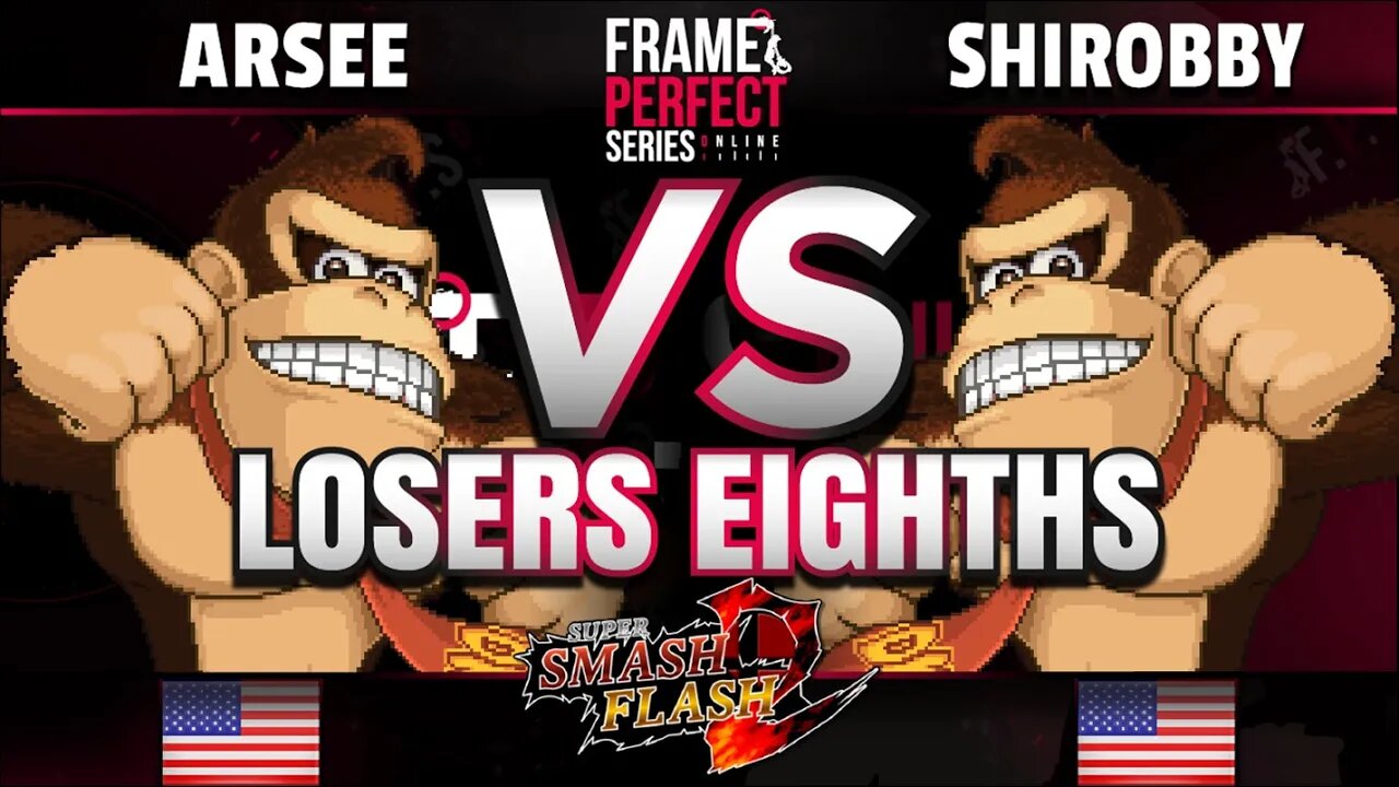 FPS6 Online - Arsee (Donkey Kong) vs. AFM | shirobby (Donkey Kong) - Super Smash Flash 2 Loser Top 8