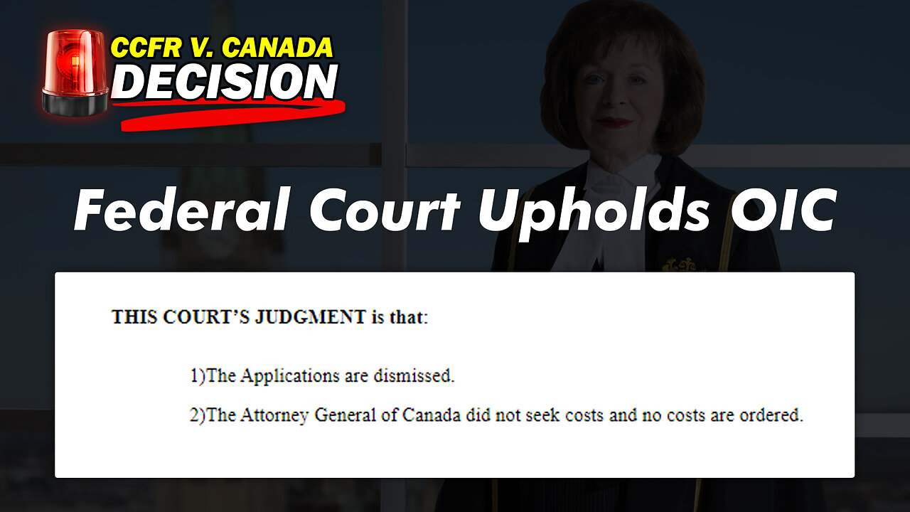 JUDGEMENT: Federal Court Upholds Trudeau's OIC