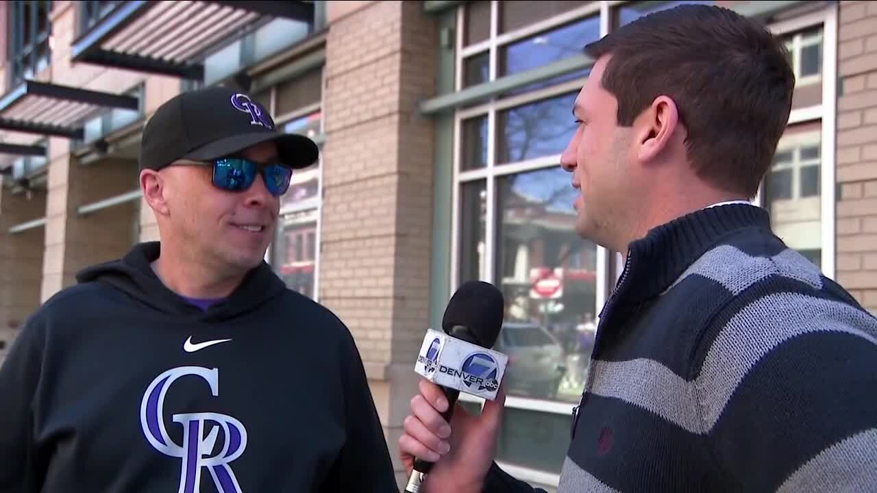 Rockies fans take the day off to enjoy the first day of baseball season