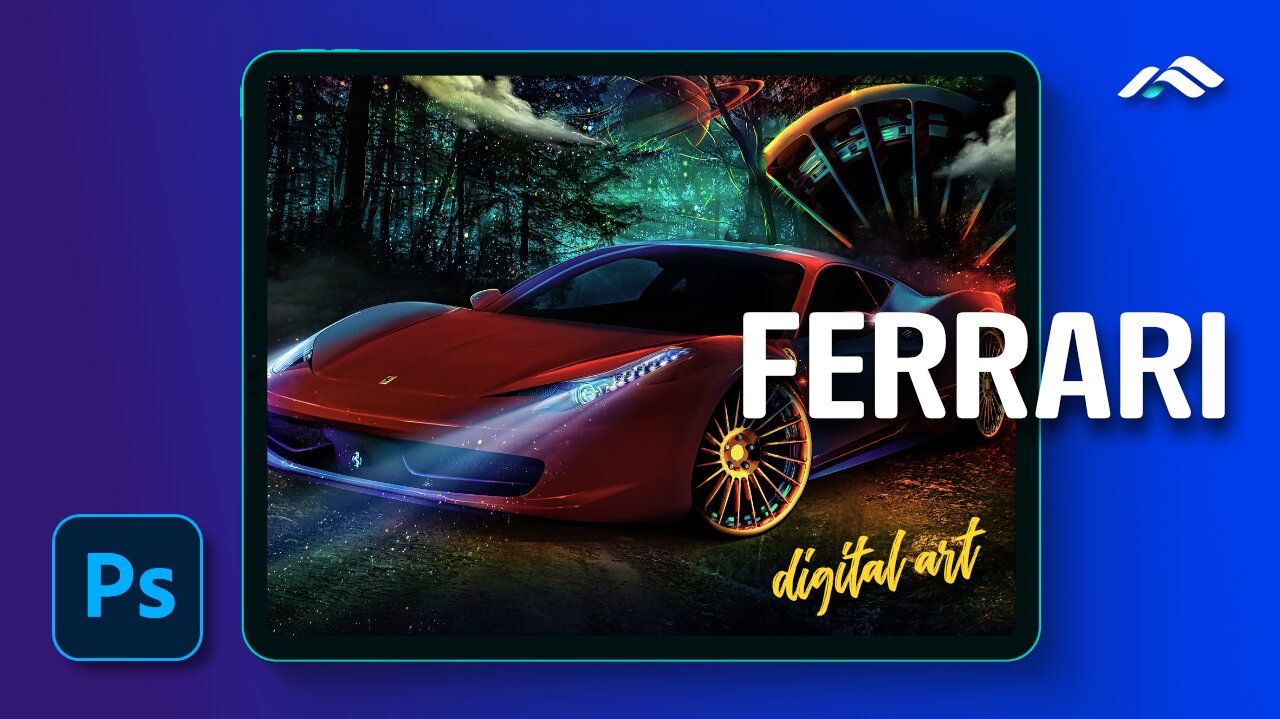 Art Digital - FERRARI 🚘 | Photoshop Manipulation #shorts