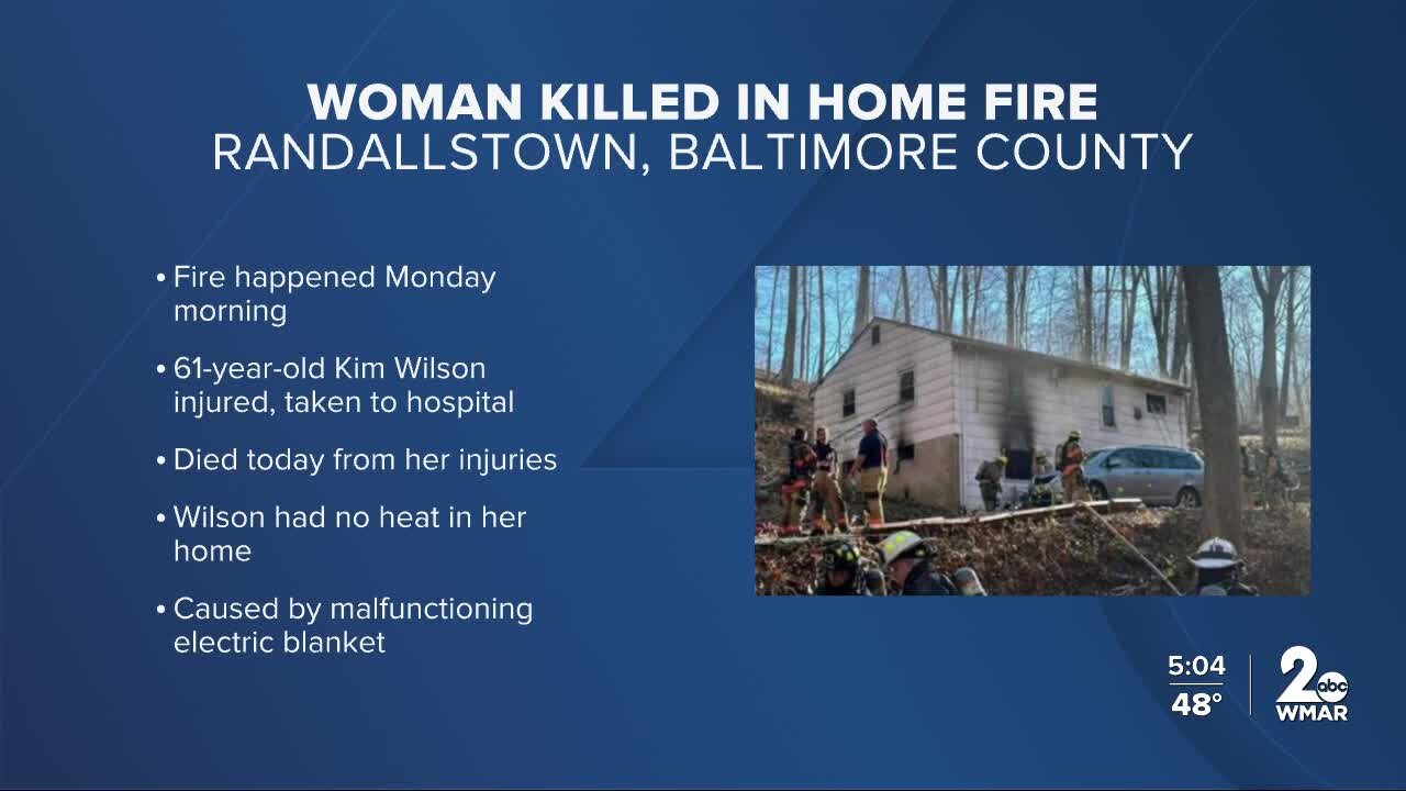 61-year-old woman dies in Randallstown house fire