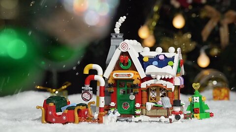 Christmas House Building Blocks DIY christmas decorations