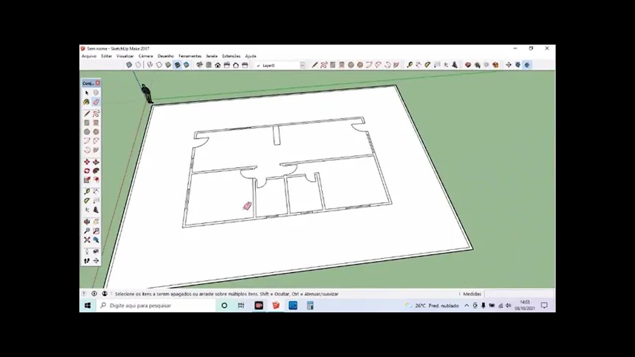 planta baixa 19x15 com varanda ao redor