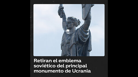 Kiev sustituye el escudo de la URSS en el monumento de la Madre Patria