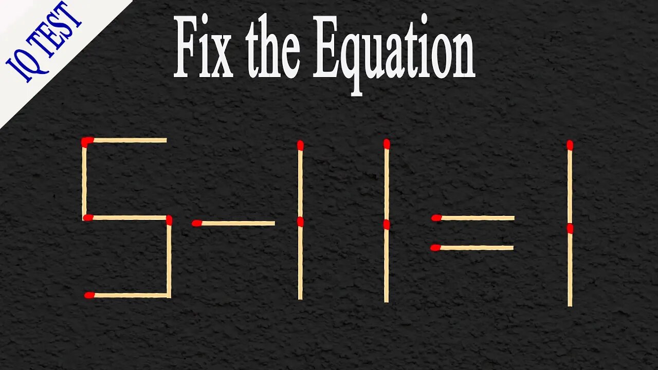 Move 1 matchstick to make the equation correct #matches #matchstickpuzzle #mathtricks #puzzles