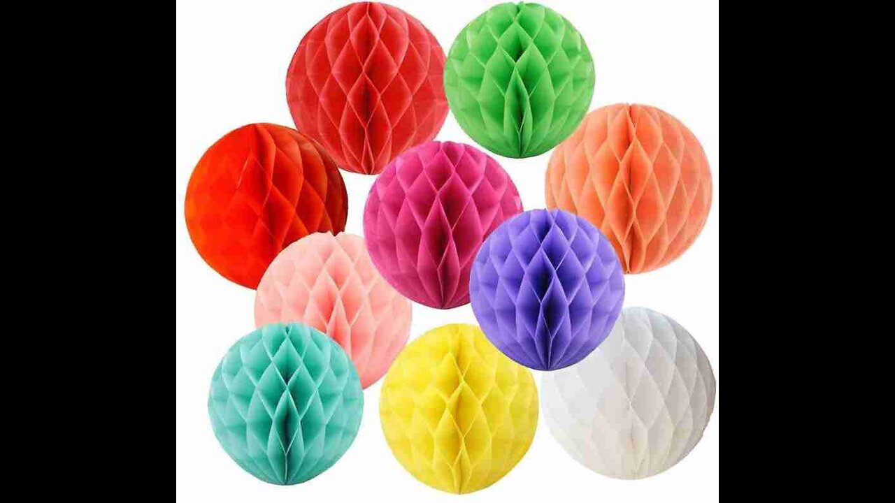 Paper Crafts- How to make a Paper Honeycomb Ball DIY