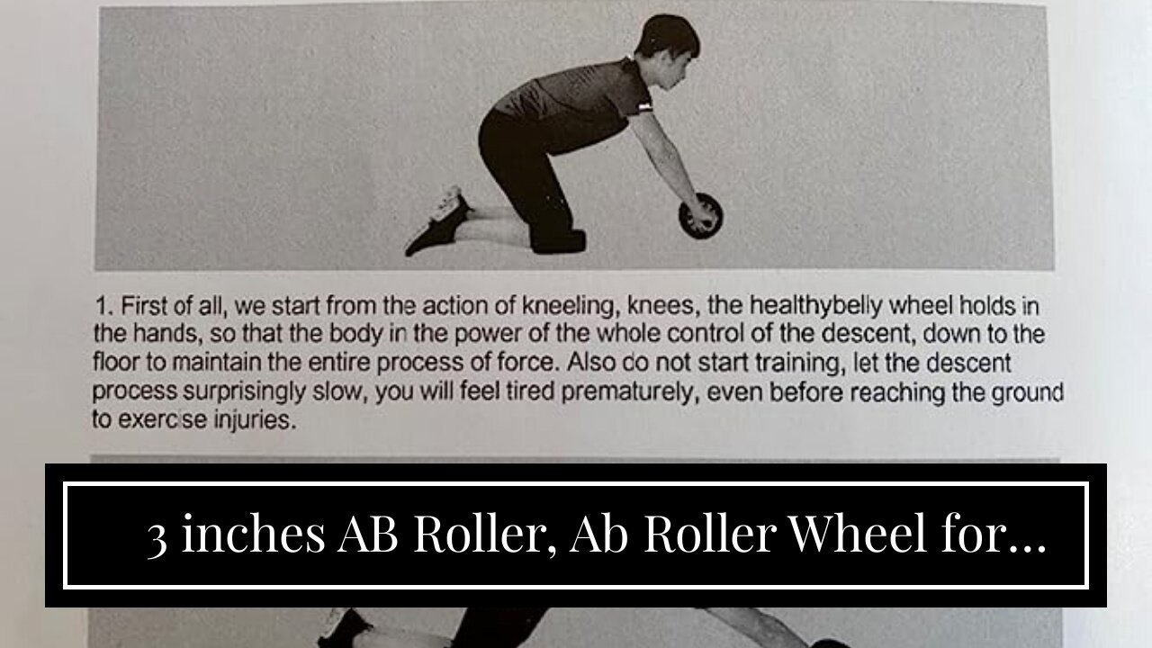 3 inches AB Roller, Ab Roller Wheel for Abdominal Exercise and Core Strength Training, Ab Wheel...