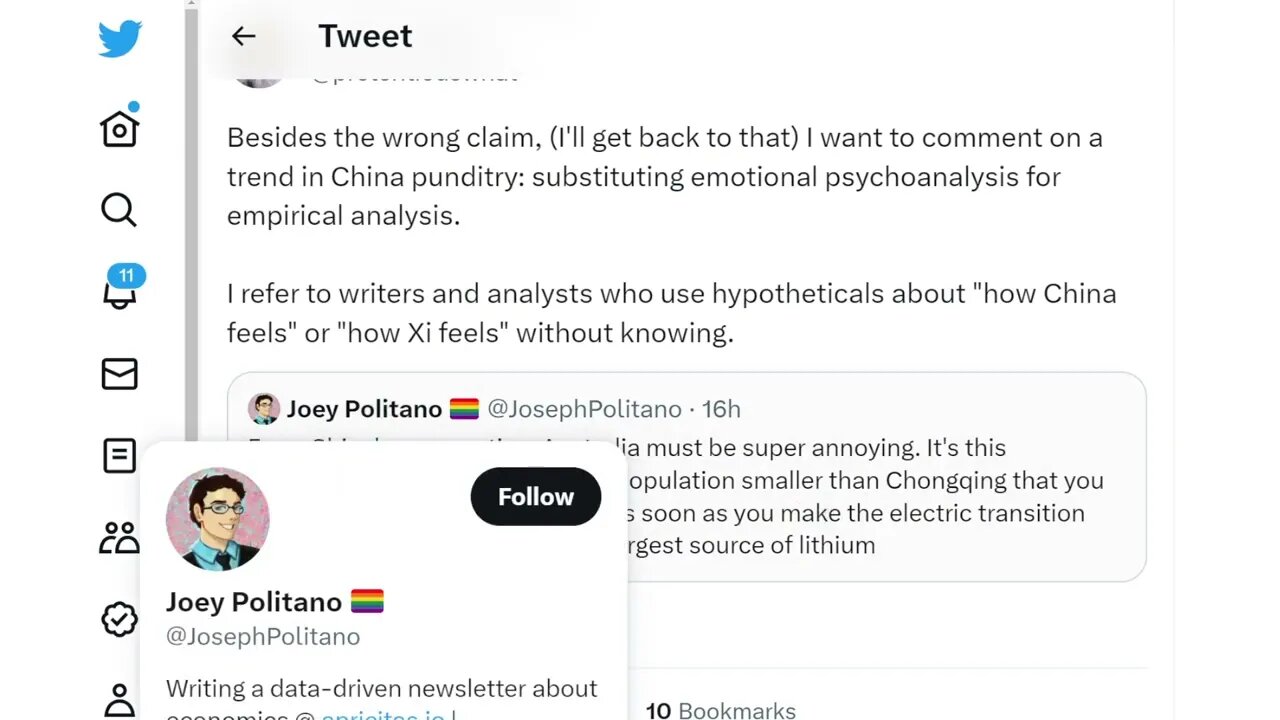 在不知情的情況下使用有關“中國感受”或“習近平感受”的假設的作家和分析家