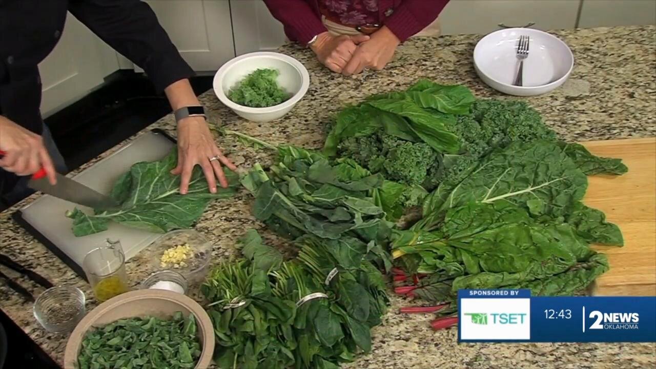 Prepping hearty greens