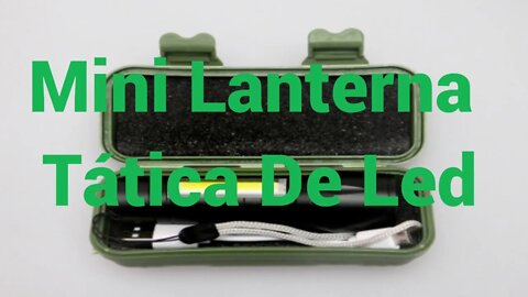 Mini Lanterna Tática Com Led E Zoom Recarregável Usb