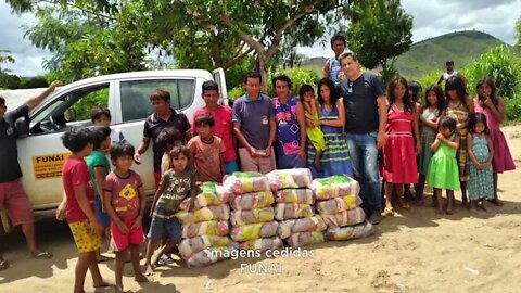 Cestas básicas: Funai distribui quase 128 mil quilos de alimentos para 17 etnias de MG e ES