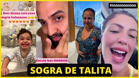 TALITA E A SUA SOGRA E R0L0N É COLOCADO EM TRETA SOBRE O PRESENTE DE TALITA