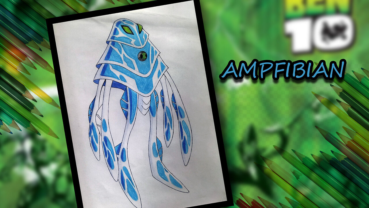 Draw Ampfibian Alien from ben10