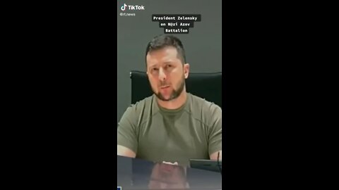 Zelensky asked about Nazi Azov battalion