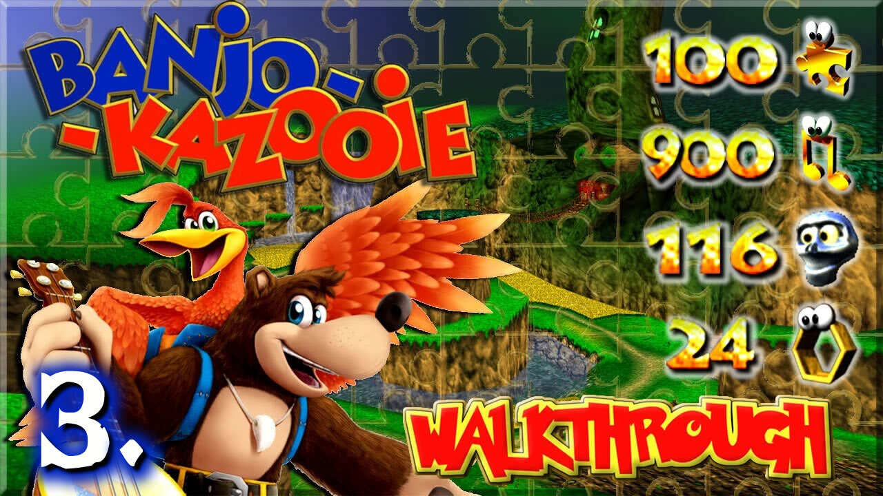 Banjo-Kazooie [XBOX 360] - Walkthrough & Stop 'n Swop / All Jiggies, Notes & Honeycombs (Part.3)