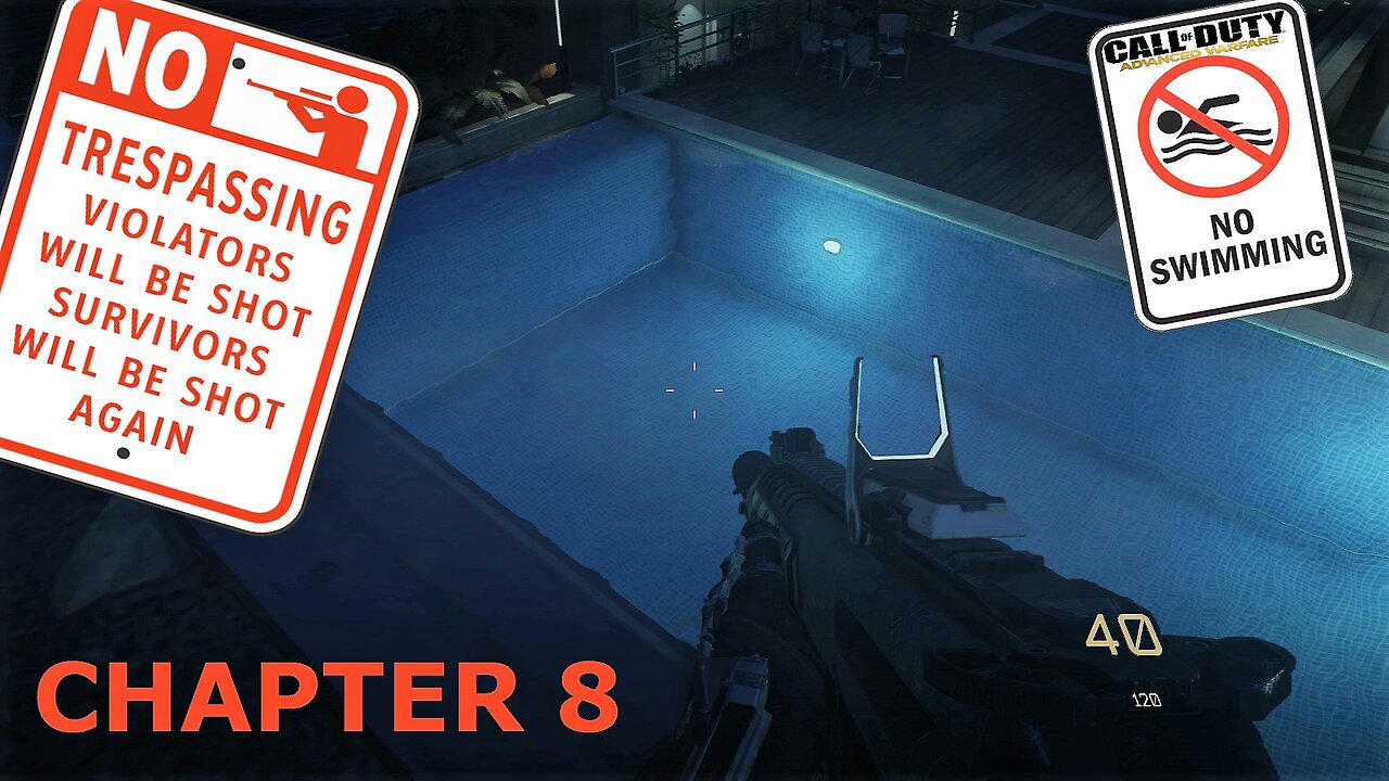 SWIMMING ON THE JOB - CALL OF DUTY ADVANCED WARFARE GAMEPLAY WALKTHROUGH CHAPTER 8