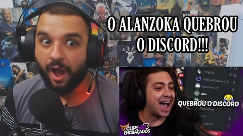 (REACT) QUANDO O ALANZOKA RESOLVE ENTRAR NO DISCORD COM OS SUBS DA LIVE ( Viralizou Clipes )