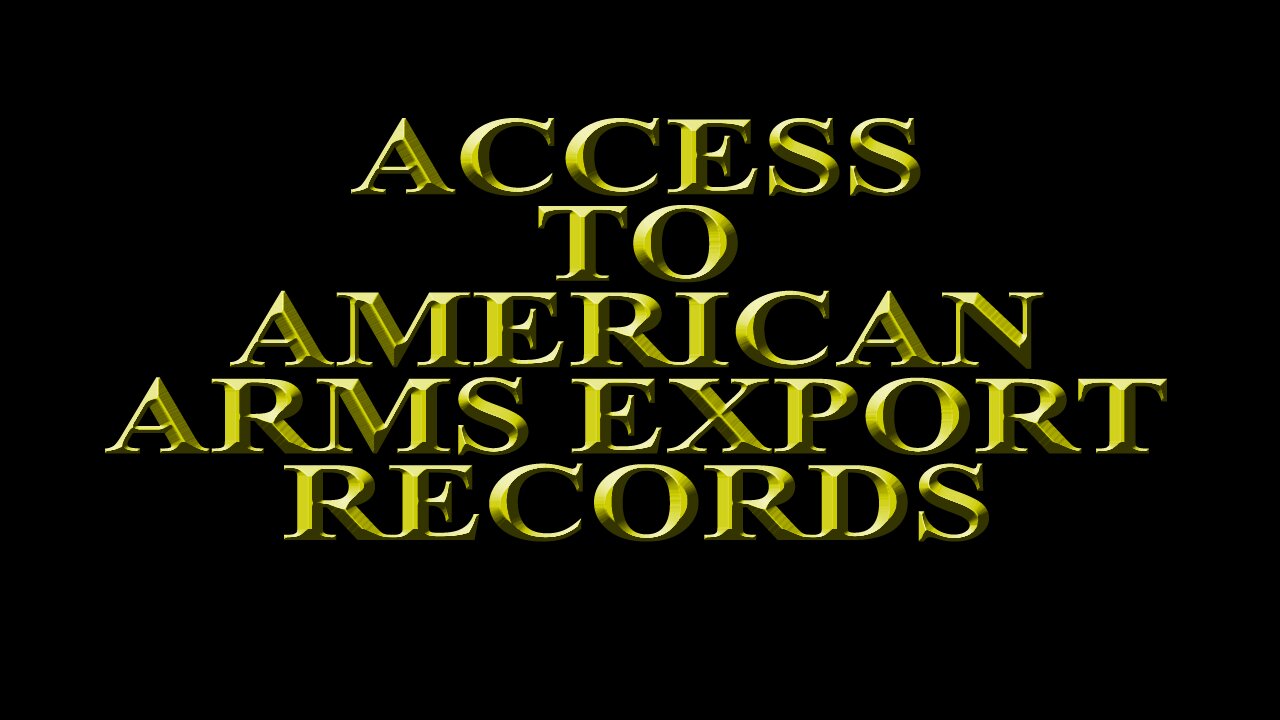 Josh Paul - Access to American Arms Export Records