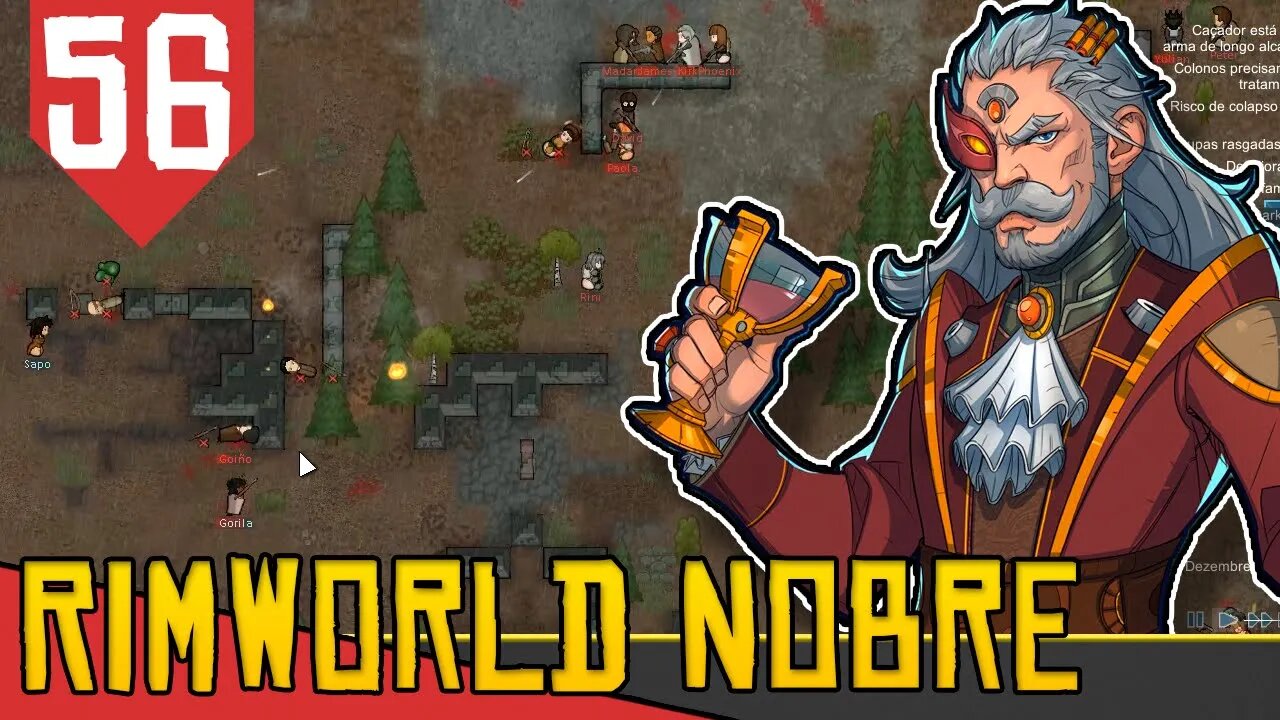 Tanta INVASÃO que se MATARAM - Rimworld Royalty Base Aberta #56 [Gameplay Português PT-BR]