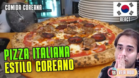 A PIZZA ITALIANA da COREIA DO SUL é NOTA 1000! Reagindo a COMIDAS DE RUA COREANAS | Veja Aqui Reacts