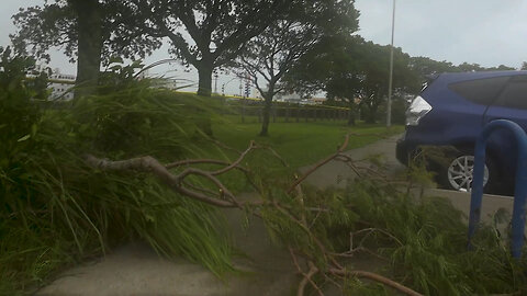 Damage to Camp Lester from Typhoon Khanun