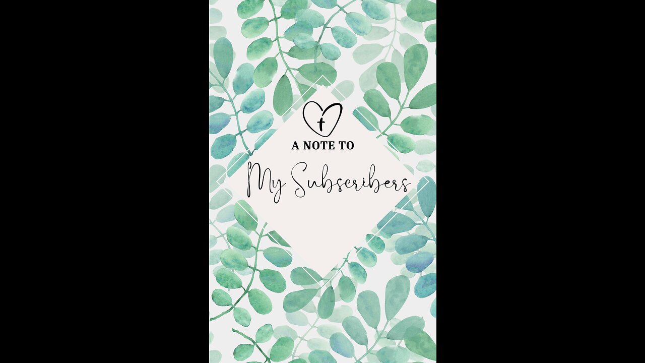 I needed to speak to my subscribers so I made this short Video.