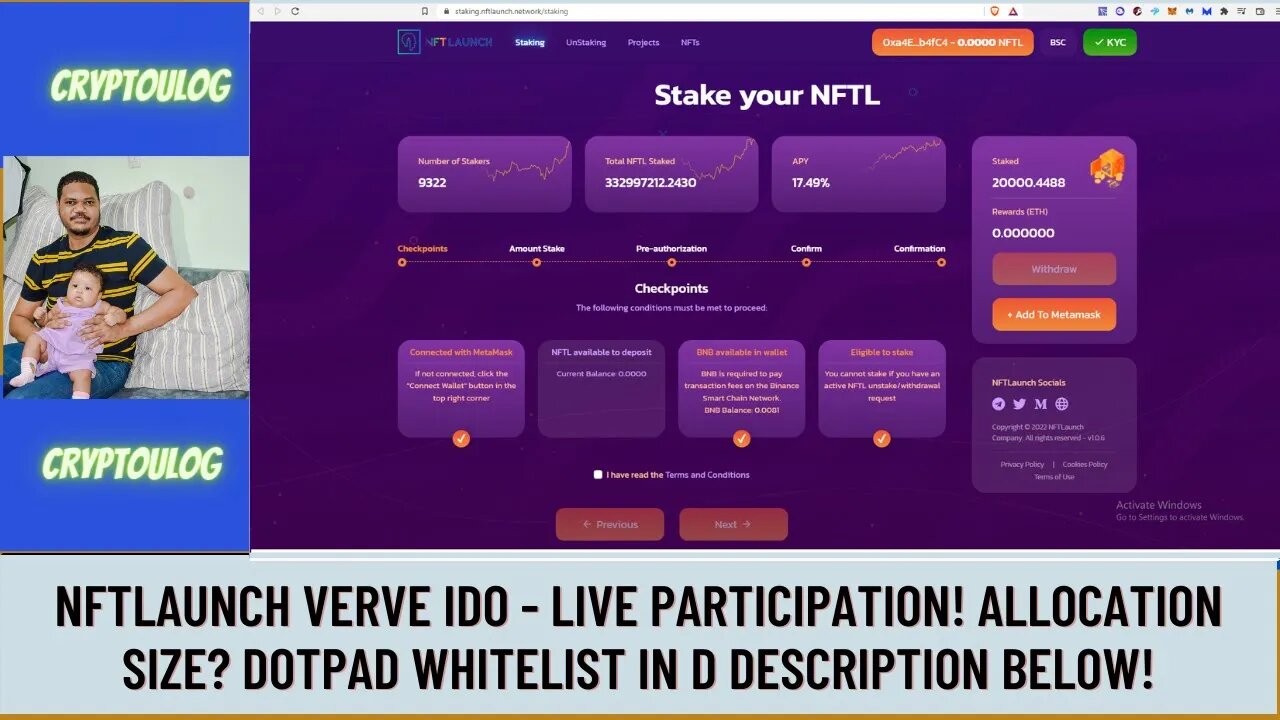 NFTLaunch Verve IDO - Live Participation! Allocation Size? Dotpad Whitelist In D Description Below!