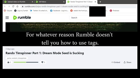 Finally Learned How To Use Tags On Rumble