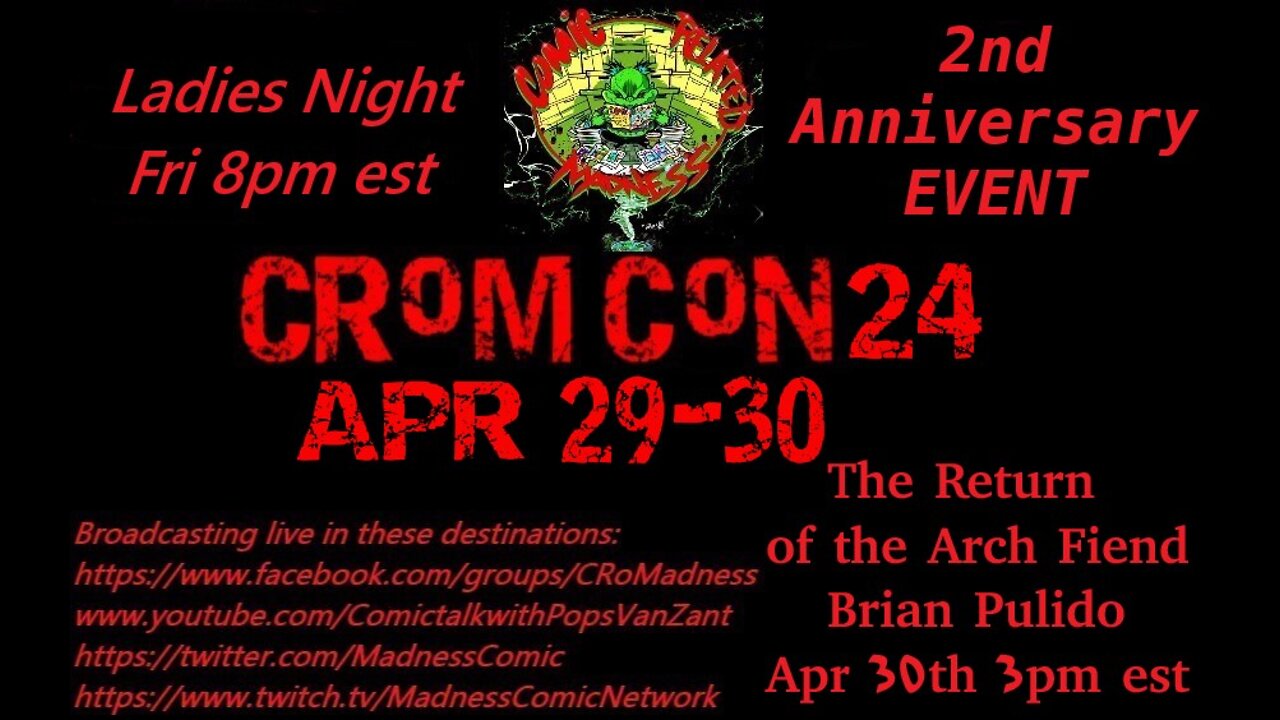 Welcome to CRoM CoN 24, "The Elevator Pitch" or "15 Minutes of Fame!!!" Part 2