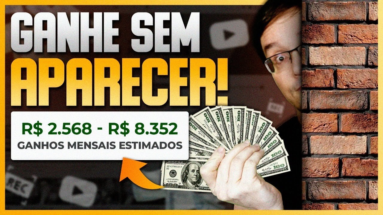 QUER GANHAR DINHEIRO COM O YOUTUBE SEM PRECISAR APARECER?